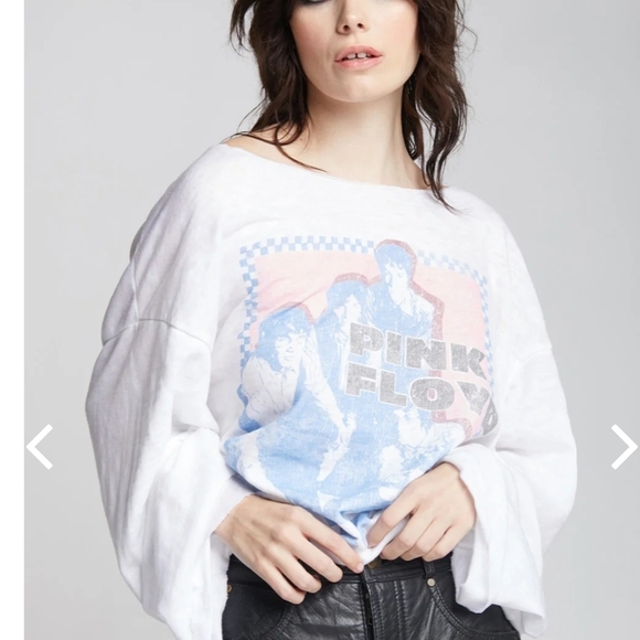 Recycled Karma Tops - NWOT $45 Recycled Karma Pink Floyd Graphic White Sweatshirt Size Medium